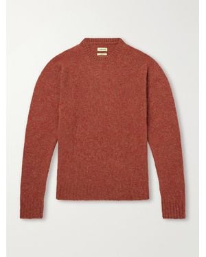 De Bonne Facture Brushed Merino Wool Jumper - Red