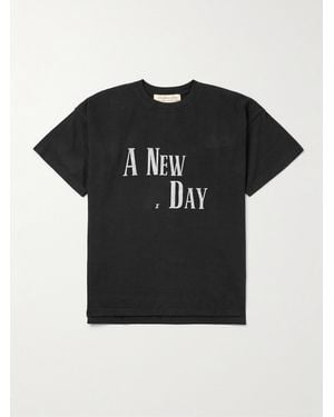 Remi Relief A New Day T-Shirt aus Baumwoll-Jersey mit Logoprint - Schwarz