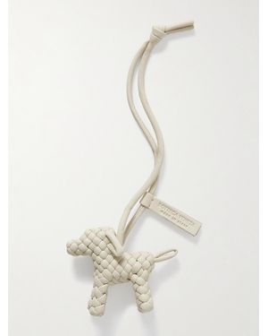 Bottega Veneta Intrecciato Leather Bag Charm - Natural