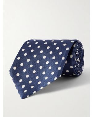 Tom Ford 8Cm Polka-Dot Silk-Jacquard Tie - Blue
