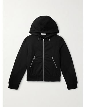 Dries Van Noten Cotton-Jersey Zip-Up Hoodie - Black