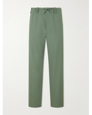 Dries Van Noten Penny Straight-leg Wool Trousers - Green
