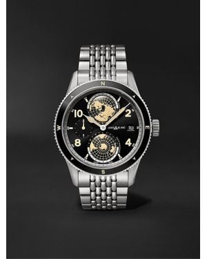 Montblanc 1858 Geosphere Automatic Stainless Steel Watch, Ref. 125872 - Black