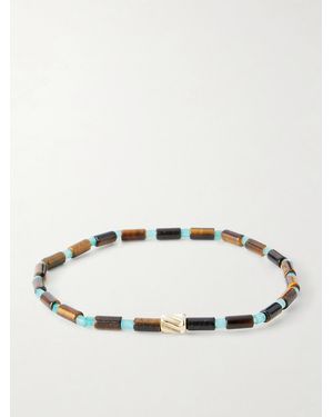 Luis Morais 14-Karat Agate Beaded Bracelet - Natural