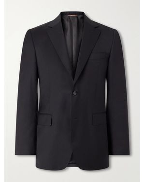 Canali Impeccabile Wool-Fresco Suit Jacket - Black