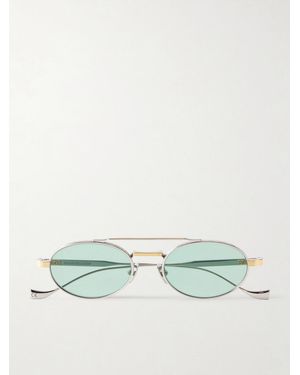 Cutler and Gross 1427 Round-Frame-Tone Sunglasses - Green