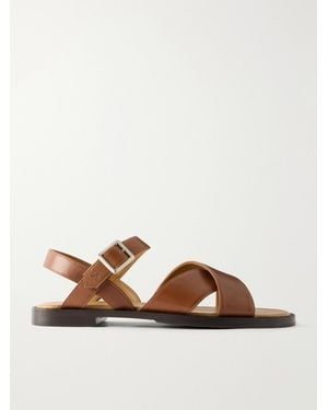 J.M. Weston Leather Sandals - Brown