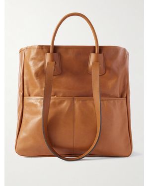 Bleu De Chauffe Marco Leather Tote Bag - Brown