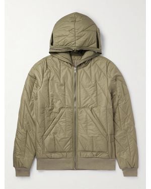 Rick Owens Quilted Shell Hooded Jacket - Green