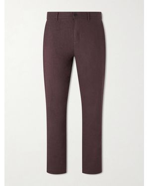 Onia Straight-Leg Linen-Blend Pants - Purple