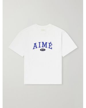 Aimé Leon Dore Logo-Print Cotton-Jersey T-Shirt - White