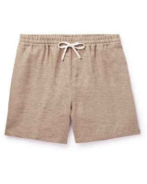 Loro Piana Arizona Straight-Leg Linen Drawstring Bermuda Shorts - Natural