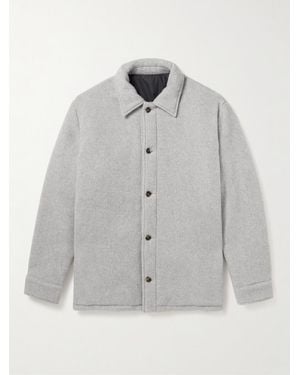 Gabriela Hearst Argus Reversible Recycled-Cashmere And Shell Jacket - Grey