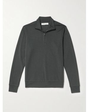 Orlebar Brown Isar Merino Wool-jersey Half-zip Sweatshirt - Grey