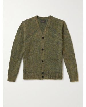 Beams Plus Mohair-Blend Cardigan - Green
