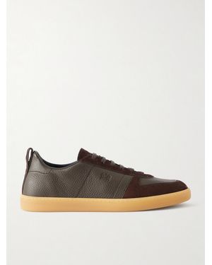 Church's Repton Textured-leather And Deerskin Trainers - Brown