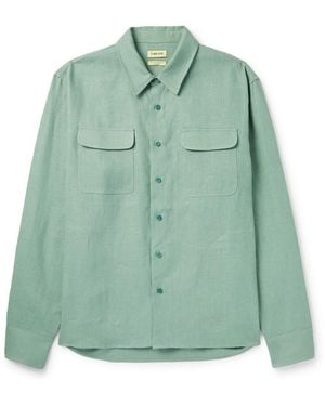 De Bonne Facture Linen Overshirt - Green