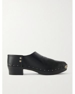 Enfants Riches Deprimes Studded Leather Clogs - Black