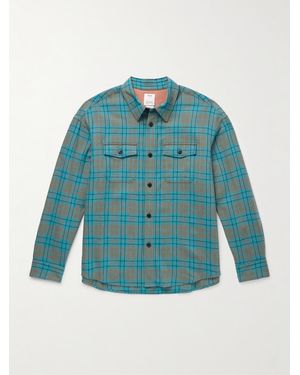 Visvim Checked Wool And Linen-Blend Shirt - Blue