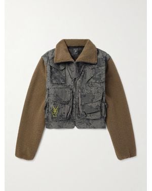 Brain Dead South2 West8 Jacke aus Baumwolle mit Camouflage-Print - Grau