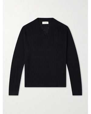 mfpen Linen-blend Jumper - Blue