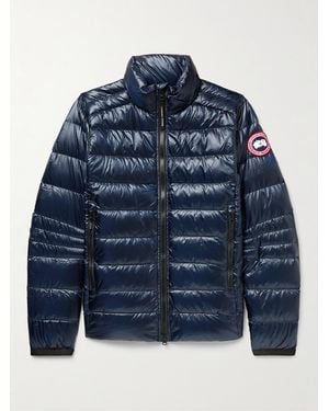 Canada Goose Crofton Slim-Fit Quilted Recycled Nylon-Ripstop Down Jacket - Blue