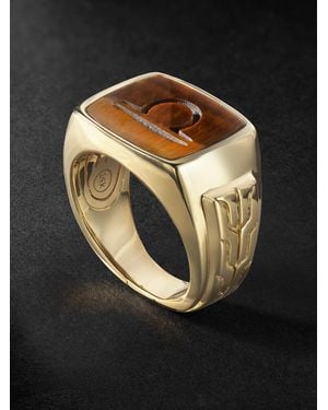 John Hardy Tiger's Eye Signet Ring - Black