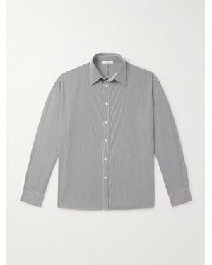 Givenchy Striped Cotton-Poplin Shirt - Grey