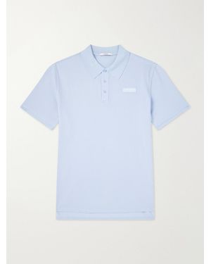 Givenchy Logo-Appliqué Cotton-Piqué Polo Shirt - Blau