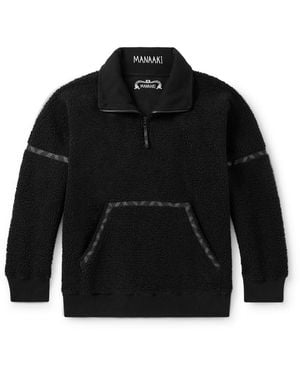 MANAAKI Ari Fleece Half-Zip Sweatshirt - Black