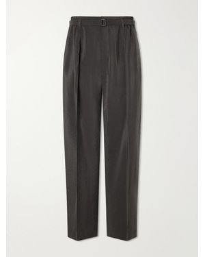 Lemaire Straight-Leg Silk-Blend Suit Trousers - Grey