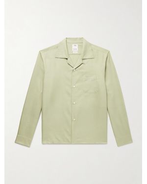 Visvim Keesey Convertible-Collar Silk-Shantung Shirt - Green