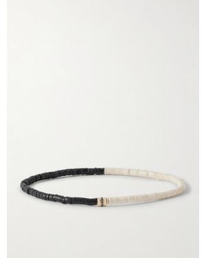 Luis Morais 14-Karat, Diamond And Stone Beaded Bracelet - White