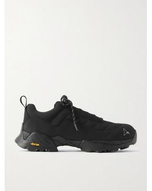 ROA Katharina Rubber And Leather-Trimmed Mesh Hiking Trainers - Black