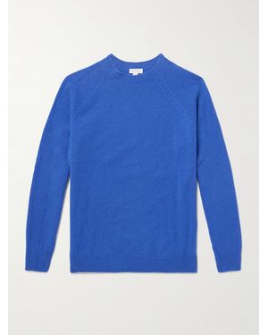 Sunspel Wool Jumper - Blue