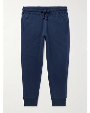 Kingsman Tapered Cotton And Cashmere-Blend Jersey Joggers - Blue