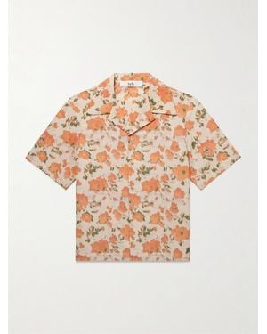 Séfr Pino Floral-print Woven Shirt - Orange