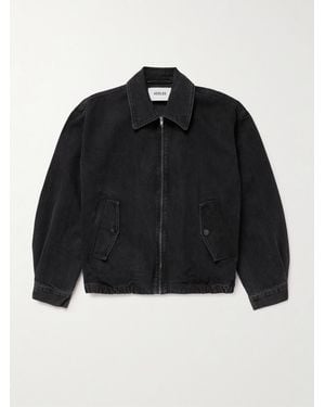 Agolde Torres Organic And Recycled-Denim Blouson Jacket - Black