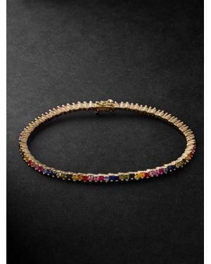 Suzanne Kalan Princess Midi 18-Karat Sapphire Bracelet - Black