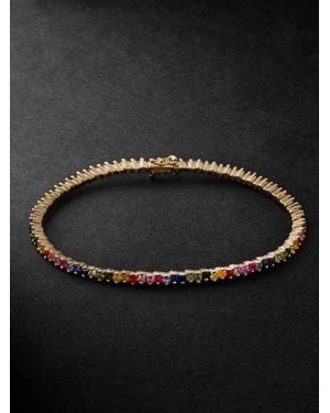 Suzanne Kalan Princess Midi 18-Karat Sapphire Bracelet - Black