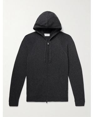 Derek Rose Finley Cashmere Zip-Up Hoodie - Blue