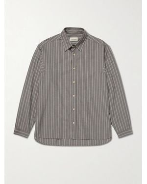 Oliver Spencer Garrison Striped Cotton Shirt - Grey