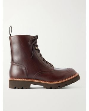 Grenson Noha Leather Lace-Up Boots - Brown