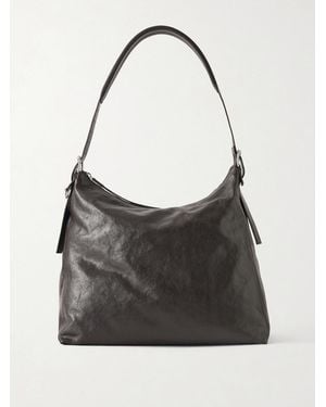 Lemaire Belted Leather Tote Bag - Black