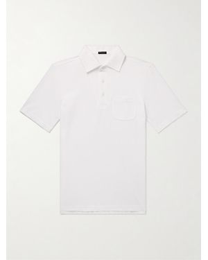 Rubinacci Slim-Fit Cotton-Piqué Polo Shirt - White