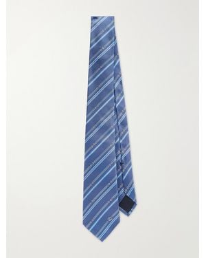 Gucci 7cm Vintage Feeling Logo-Jacquard Silk Tie - Blau