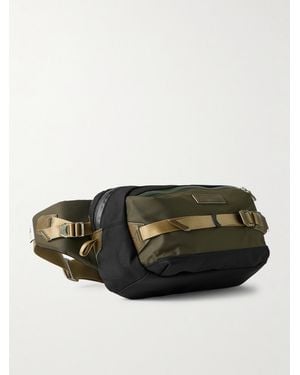 master-piece Potential Leather-trimmed Cordura® Ballistic Nylon Belt Bag - Green