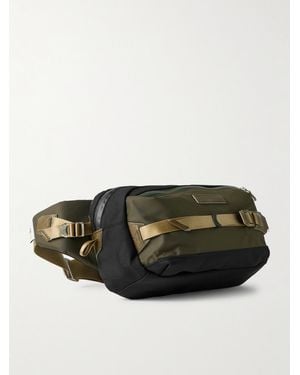 master-piece Potential Leather-trimmed Cordura® Ballistic Nylon Belt Bag - Green