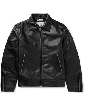 Nudie Jeans Eddy Rider Leather Jacket - Black