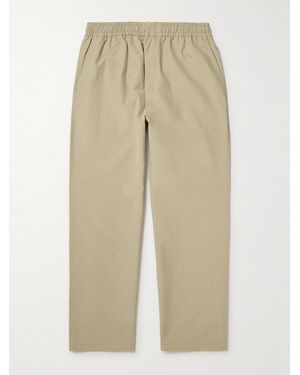 SSAM Straight-leg Cotton And Silk-blend Pants - Natural